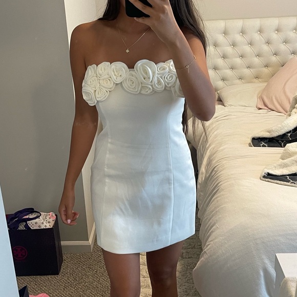 Meshki Brooks Rose Mini Dress- White - Picture 5 of 6